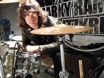 Classic Photo: Joey Ramone playing drums in his first band, The