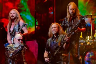 Richie Faulkner, Andy Sneap, Rob Halford and Ian Hill. JUDAS PRIEST (Live at Moda Center, Portland, Oregon, USA, October 10, 2024)